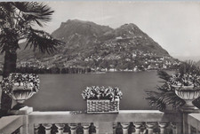 CARTOLINA  LUGANO TICINO SVIZZERA MONTE BRE STORIA MEMORIA VIAGGIATA 1965