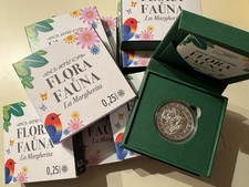25 Centesimi Euro Oncia argento Flora e Fauna La Margherita Cofanetto