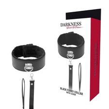 Darkness Black Furry Collar -