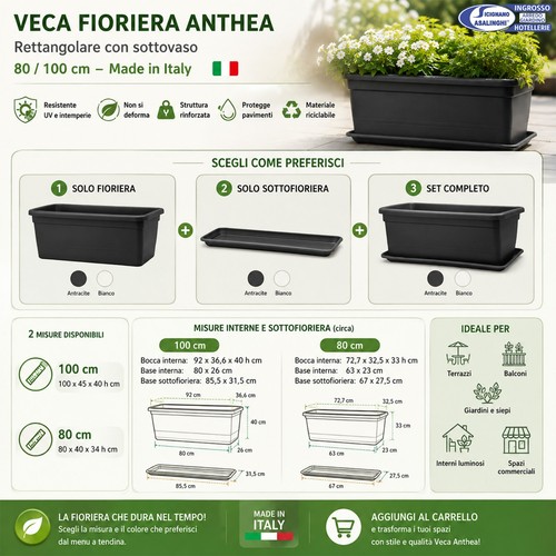 Veca fioriera sottofioriera - fioriera, +
