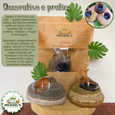 Posacenere Fungo Artigianale con ciotola di vetro – Arredamento Casa Montagna