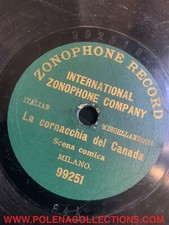 ZONOPHONE RECORD LA CORNACCHIA