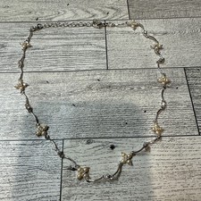 MONET Silvertone Faux Pearl &