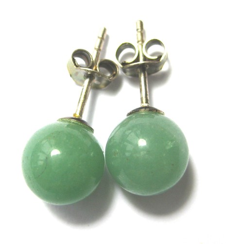 Orecchini sfera quarzo verde