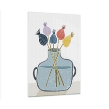 Quadro su Vetro 80x120cm Fiori