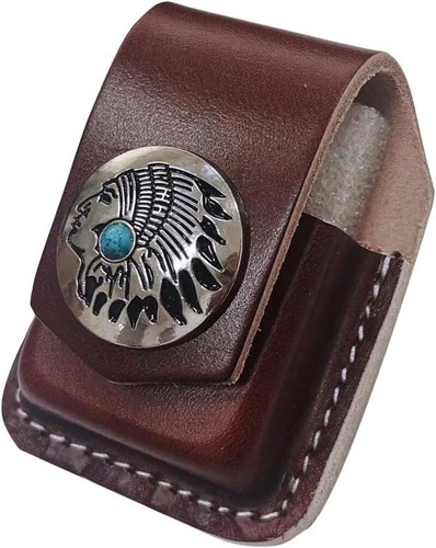 Leather lighter case holder - leather,