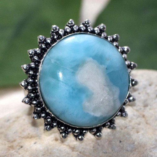 Anello larimar placcato - anello,