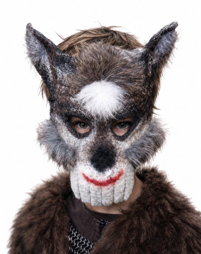 Maschera lupo feltro - di,