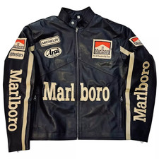 Giacca Moto Pelle Nera MotoGP Nera Campionato F1