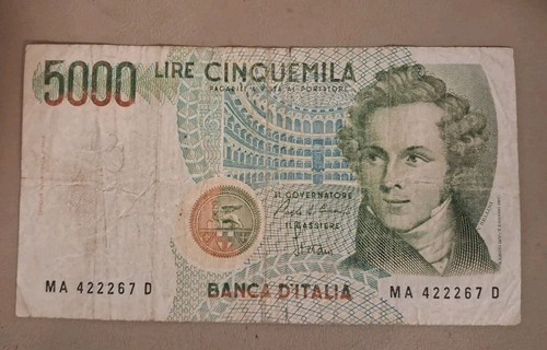 1985 italy 5000 lire note - 5000,