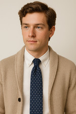 Cravatta uomo blu navy maglia