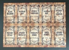 Etichette per pozioni spezie