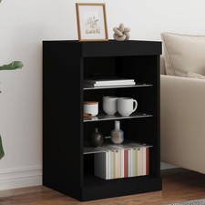 Credenza con Luci LED Nera