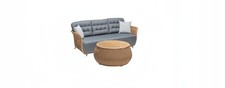 Set divano 3 posti grigio