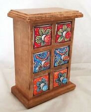 Cassettiera portaoggetti blu e