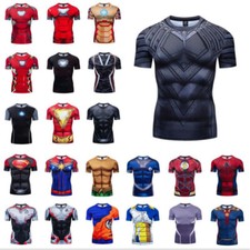 T-shirt uomo Marvel Avenger supereroe maglietta stampata in 3D sport palestra manica corta