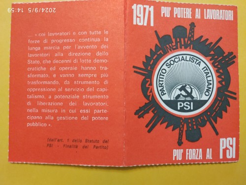 Tessera partito socialista