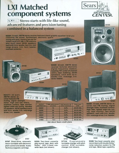 1980 sears lxi - stereo, dealer