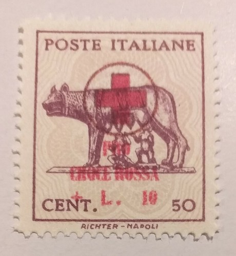 Croce rossa luogotenenza - rossa, lupa