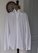Camicia Givenchy camicia cotone avorio ricamata a stelle contemporanea taglia 39