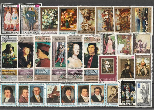 Arte lotto francobolli - arte, con
