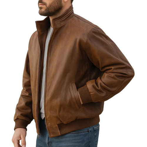 Giacca uomo vera marrone - giacca,