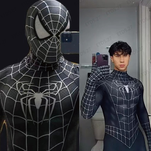 Costume spiderman nero uomo - costume,