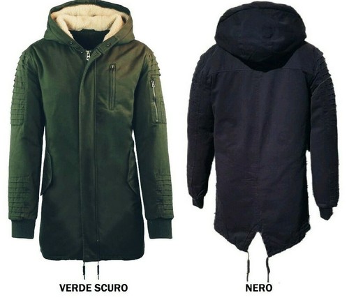 Parka uomo invernale nero - nero, e