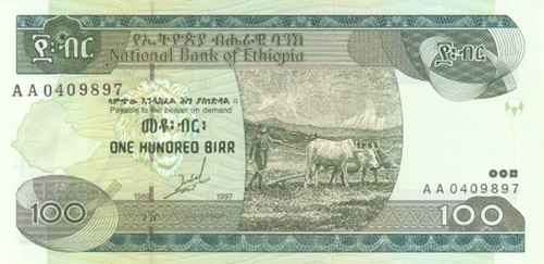 Etiopia ethiopia 100 - etiopia, birr