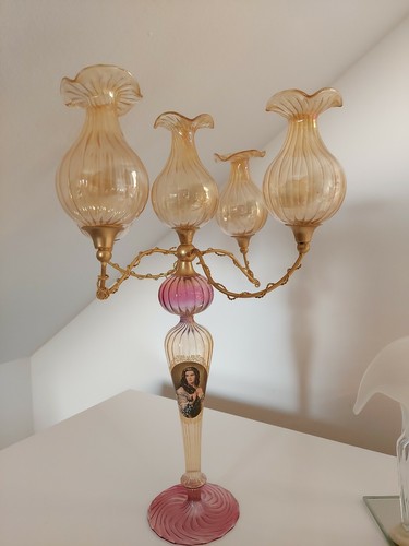 Vetro soffiato candelabro - vetro,