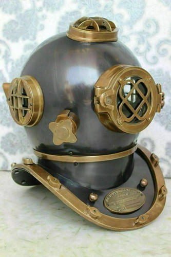 Antico casco subacqueo - , 18"