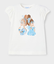 T-shirt Mayoral Girls stampa fantasia 3003 Better Cotton nuova taglia 104/4 Y