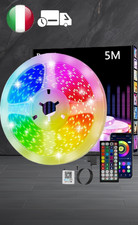Striscia LED 15M, Bluetooth RGB Smart 5M, Telecomando + Controllo App Versatile