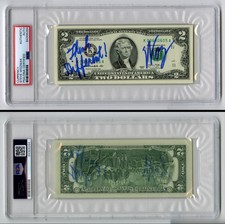 Steve Woz Wozniak FIRMATO $2 dollari valuta incapsulata PSA AUTOGRAFATO Apple