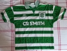 Celtic Glasgow Taglia M 1995 1997 CR Smith maglia shirt jersey Umbro ECCELLENTE