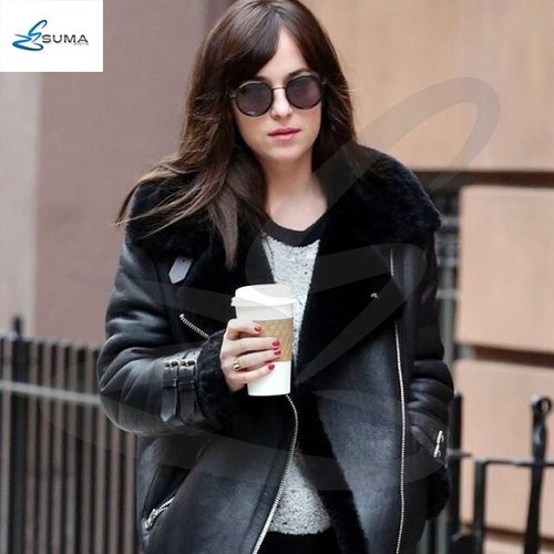 Bomber nero shearling donna - , b3