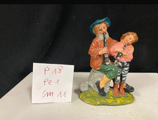 Statuina  presepe vintage in pasta di cartapesta 11 cm