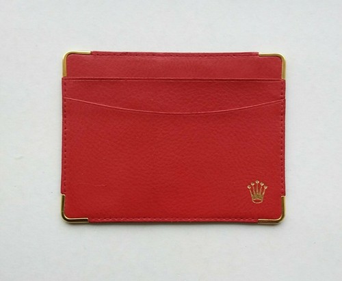 Rolex leather red wallet - red,