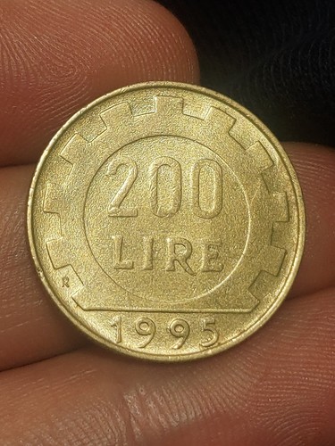 1995 italy 200 lire coin - 1995-r,