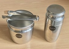 ALESSI . Set da Cocktails in acciaio - Secchiello per ghiaccio + Shaker + Pinza