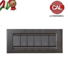 PLACCA 6P NERO OPACO METALLO