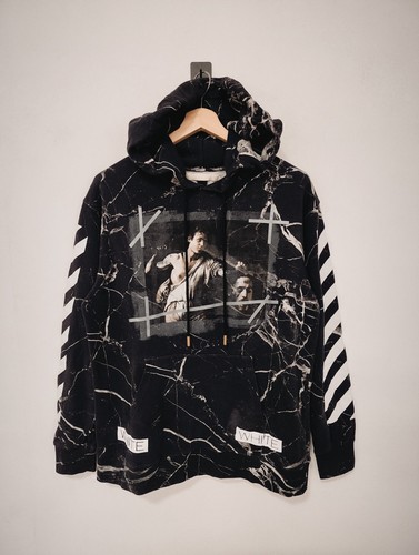 Felpa con cappuccio off white - con,