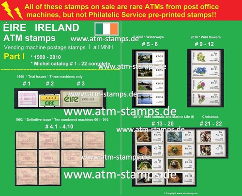 Francobolli bancomat eire - bancomat,