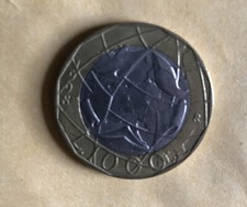 MONETA 1000 lire 1997 Errore Di Conio MILLE MILLE LIRE ERRATA