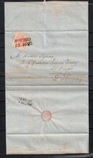 A01 REGNO LOMBARDO-VENETO Lettera da ROVIGO a PADOVA 15.08.55 f.llo 10 cent