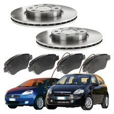 Kit Dischi Freno Pastiglie Anteriori Fiat Grande Punto 1.2 1.4 1.3 Multijet
