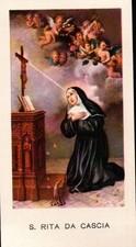SANTINO DI SANTA RITA DA CASCIA - TASCABILE - 4,3 X 7,9 Cm