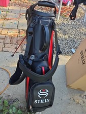 Borsa da golf STILLY nera e rossa nuova con scatola