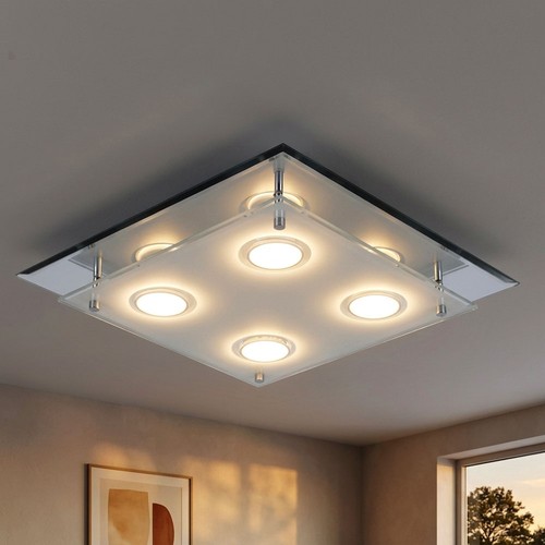 Plafoniera lampada letto - lampada, cromo