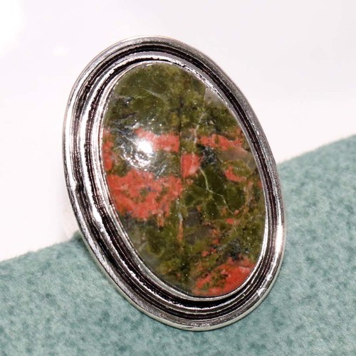 Anello unakite placcato - anello,